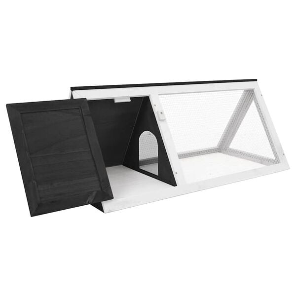 Vidaxl Kaninchenstall aus Holz grau 98x50x41cm - 33% Rabatt auf Ausgepackt-Modell