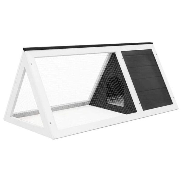 Vidaxl Kaninchenstall aus Holz grau 98x50x41cm - 33% Rabatt auf Ausgepackt-Modell