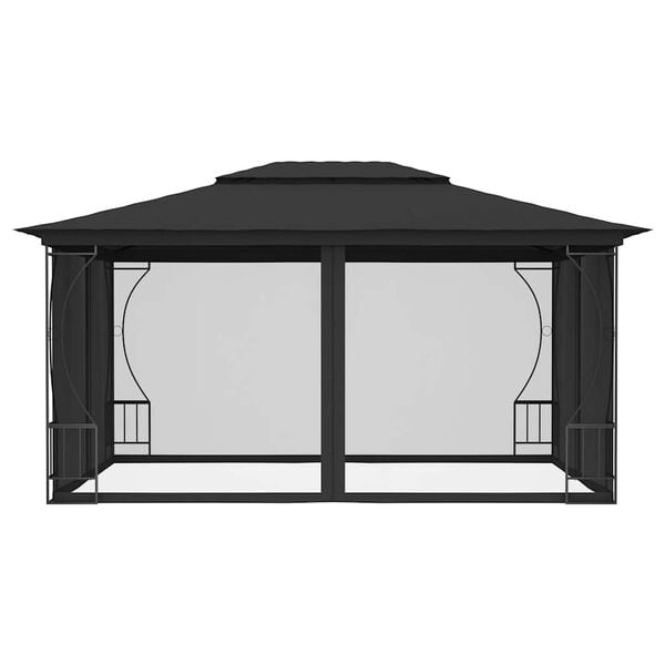 Gartenpavillon 300x400 cm mit Moskitonetzen - Anthrazit - bis zu 42% Rabatt