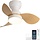 Deckenventilator 56 cm, LED, Fernbedienung, Holzoptik - 33% Rabatt