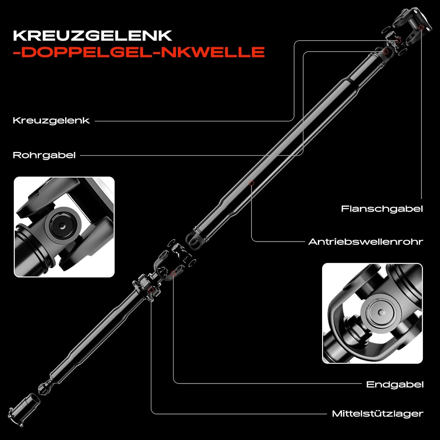 Kardanwelle für BMW 3er E46 Automatik 1373mm - 35% Rabatt