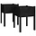 2er Set Pflanzkübel 50x50x70 cm Kiefernholz Schwarz - 32% Rabatt