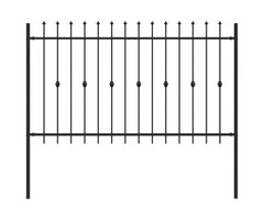 Vidaxl Spitzzaun ASTEN 200 x 166 cm Stahl Schwarz - 46% Rabatt