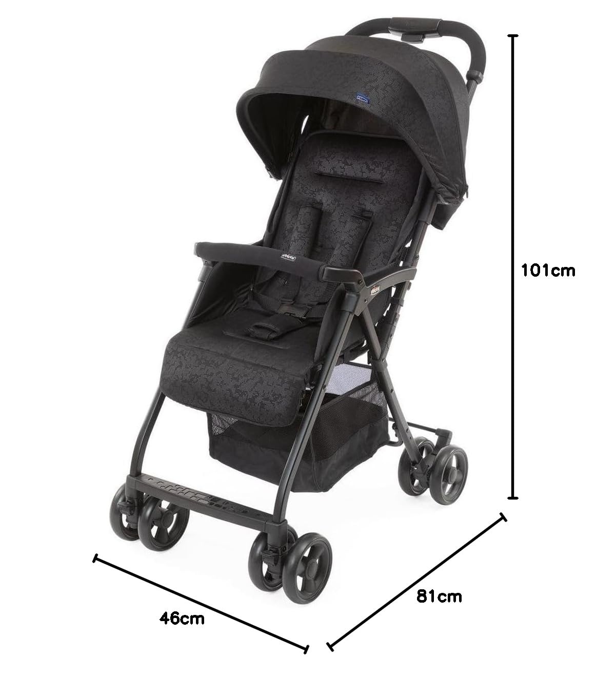 Leichtgewicht-Buggy Schwarz - Kompakter Kinderwagen - 30% Rabatt