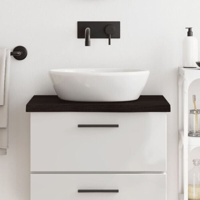 Waschtischplatte Eiche dunkelbraun 60x50cm - 34% Rabatt