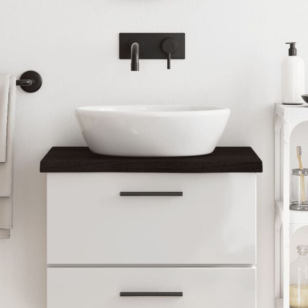 Waschtischplatte Eiche dunkelbraun 60x50cm - 34% Rabatt