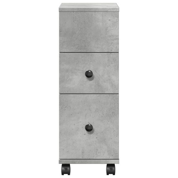 Schmaler Roll-Badezimmerschrank in Betonoptik - 33% Rabatt