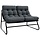Moderne Gartenbank 110x80x71cm Schwarz - 34% Rabatt - Ausgepackt