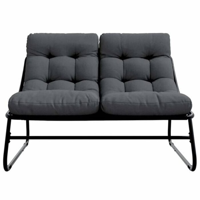 Moderne Gartenbank 110x80x71cm Schwarz - 34% Rabatt - Ausgepackt