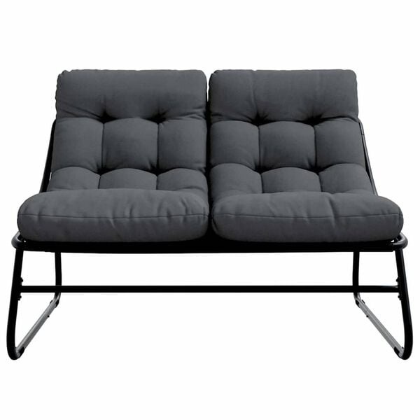 Moderne Gartenbank 110x80x71cm Schwarz - 34% Rabatt - Ausgepackt