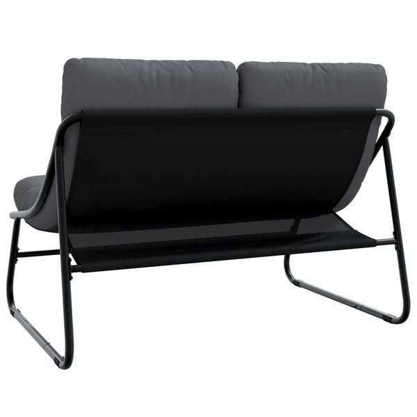 Moderne Gartenbank 110x80x71cm Schwarz - 34% Rabatt - Ausgepackt