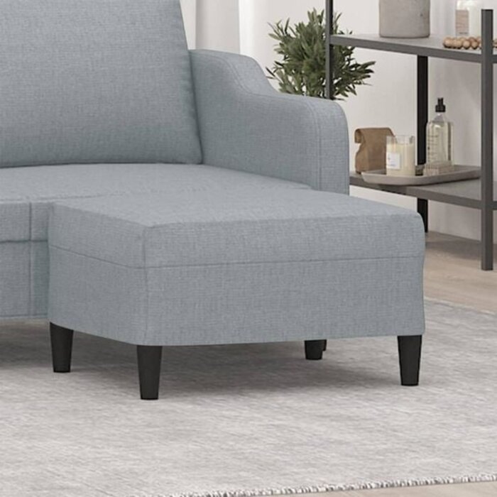 Moderner Fußhocker 70x55x41 cm in Hellgrau - 33% Rabatt