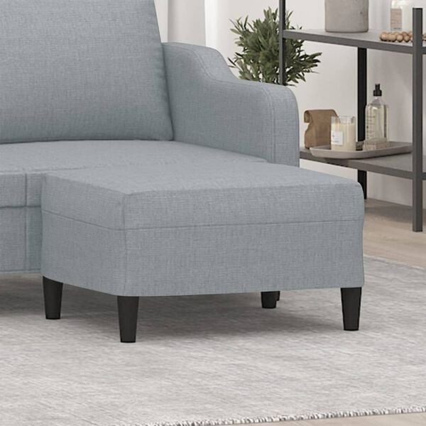Moderner Fußhocker 70x55x41 cm in Hellgrau - 33% Rabatt