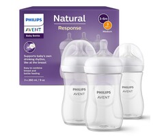 Philips Avent 3er-Set Babyflaschen 260 ml - Natürlicher Trinkfluss - 46% Rabatt