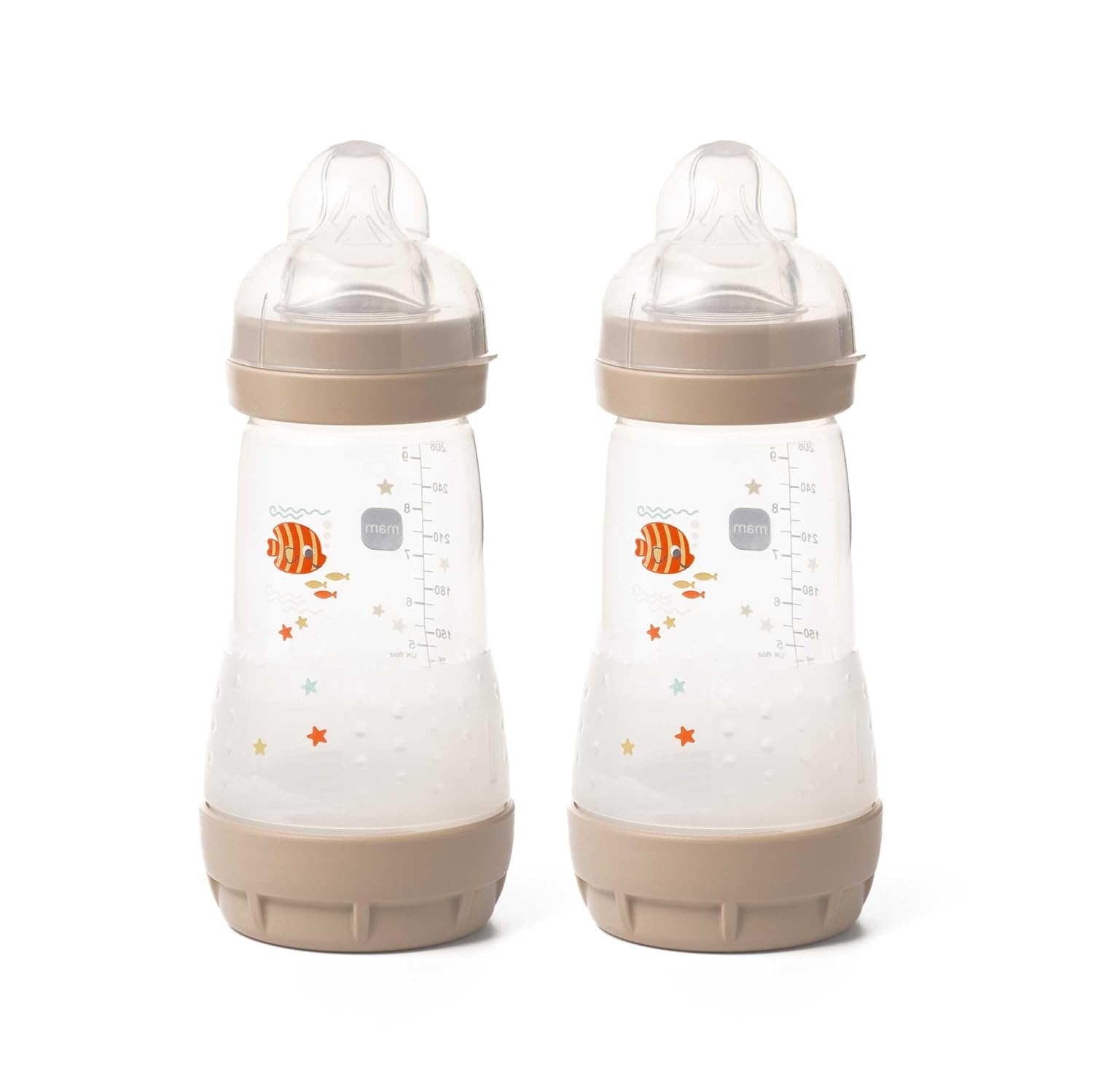 Anti-Kolik-Babyflaschen 260 ml, 2er-Set, Grau - 31% Rabatt