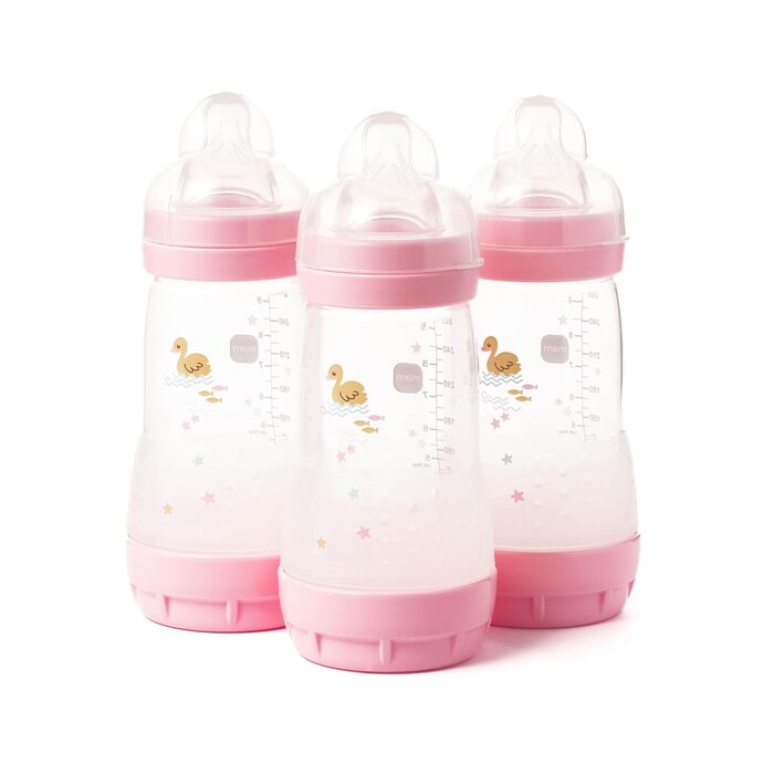 Anti-Kolik-Babyflaschen 260 ml, 2er-Set, Grau - 31% Rabatt