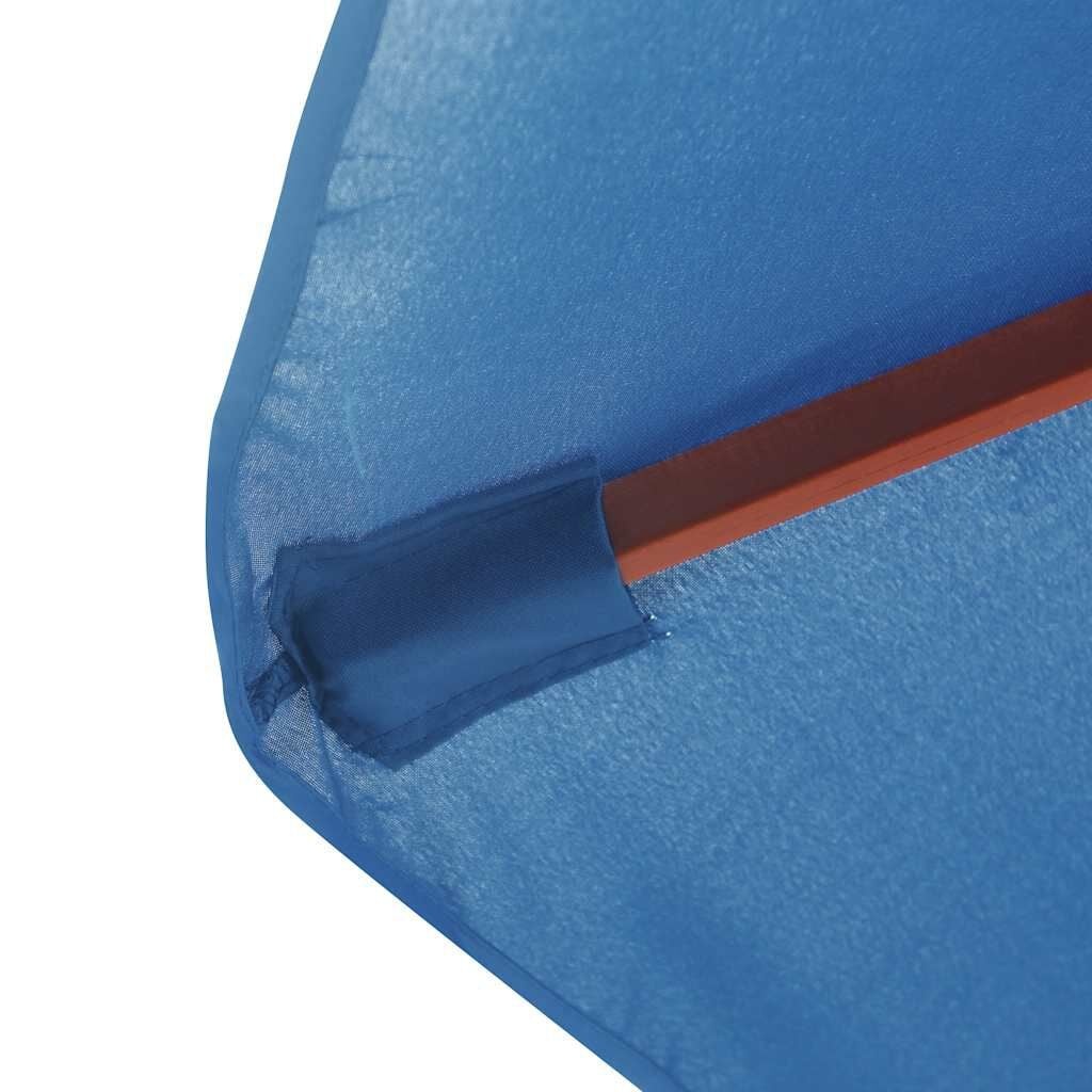 Großer Sonnenschirm 350 cm Blau aus Holz - 38% Rabatt