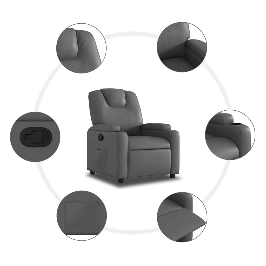 Verstellbarer Relaxsessel in Grau - 35% Rabatt