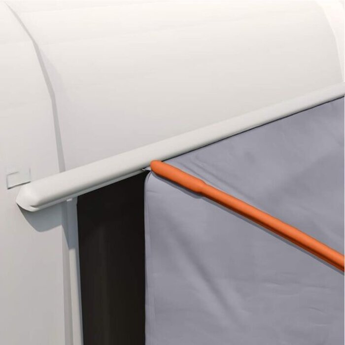 Heckzelt Campingzelt 194x180x210cm - Grau/Orange/Schwarz - 37% Rabatt