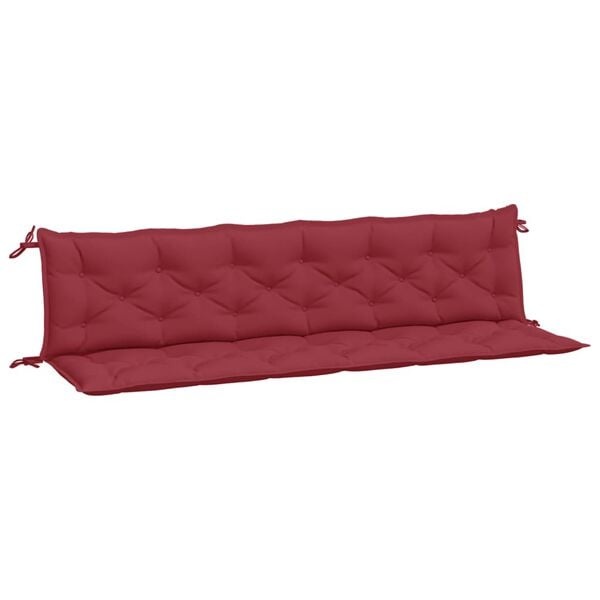 Gartenbankauflagen 2er Set 200x50x7cm Weinrot - 34% Rabatt