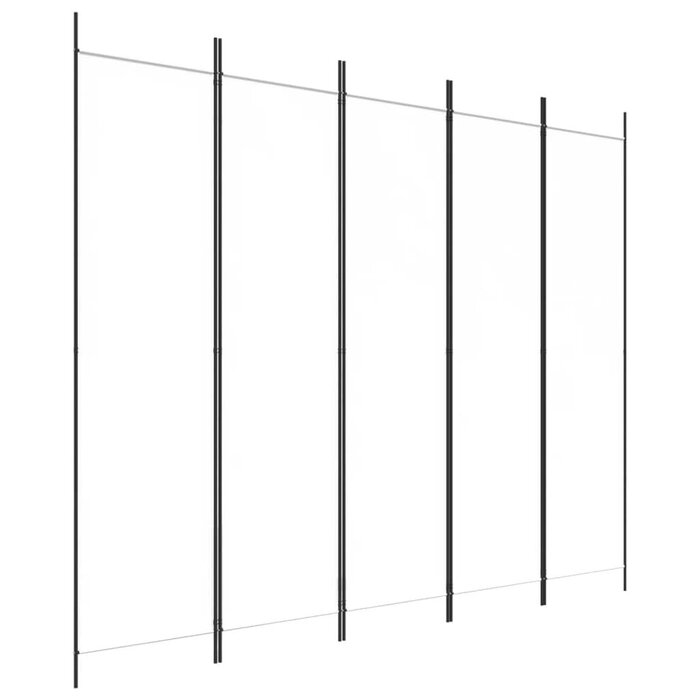 Vidaxl 5-Paneel Raumteiler 250x200 cm Weiß - 32% Rabatt