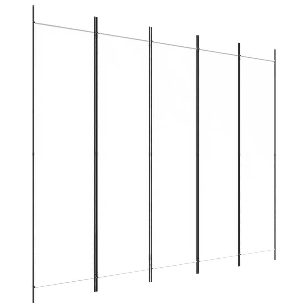 Vidaxl 5-Paneel Raumteiler 250x200 cm Weiß - 32% Rabatt