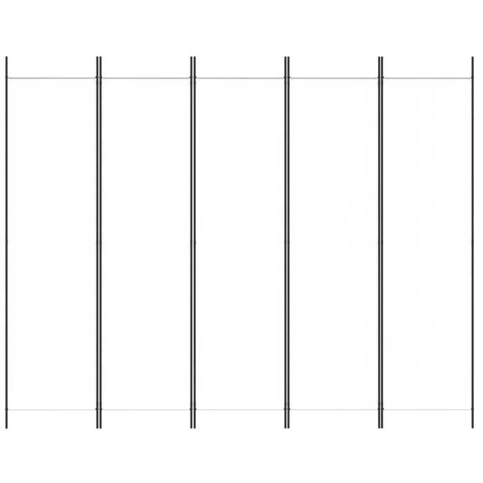 Vidaxl 5-Paneel Raumteiler 250x200 cm Weiß - 32% Rabatt