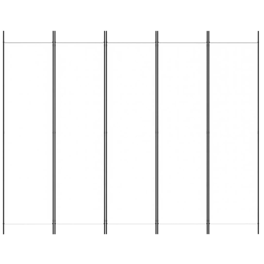 Vidaxl 5-Paneel Raumteiler 250x200 cm Weiß - 32% Rabatt
