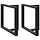 T-Form Tischgestell Stahl Schwarz 90x35 cm - 34% Rabatt - Outlet