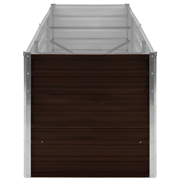 Vidaxl Großes Hochbeet aus verzinktem Stahl, 240x80x77 cm, Braun - 34% Rabatt