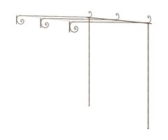 Vidaxl Gartenpergola aus Schmiedeeisen, antikbraun, 3x3m - 52% Rabatt