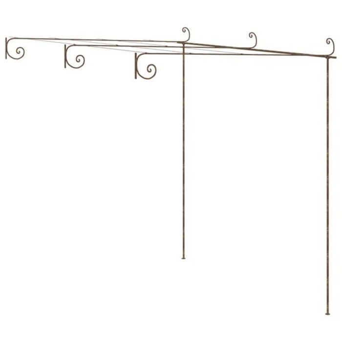 Vidaxl Gartenpergola aus Schmiedeeisen antikbraun 3x3m - 35% Rabatt