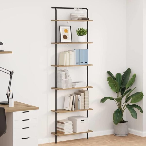 Vidaxl Bücherregal 6 Ebenen, Artisan Eiche 60x203cm - 34% Rabatt