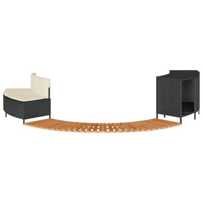 Vidaxl Whirlpool-Umrandung aus Poly-Rattan & Akazie - 35% Rabatt