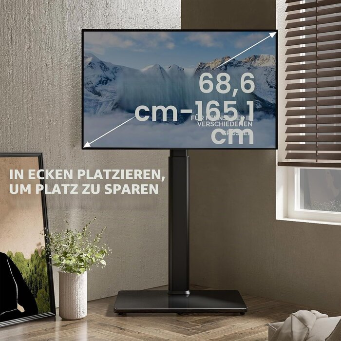 Universeller TV-Bodenständer, schwenkbar, 27-65 Zoll - 34% Rabatt