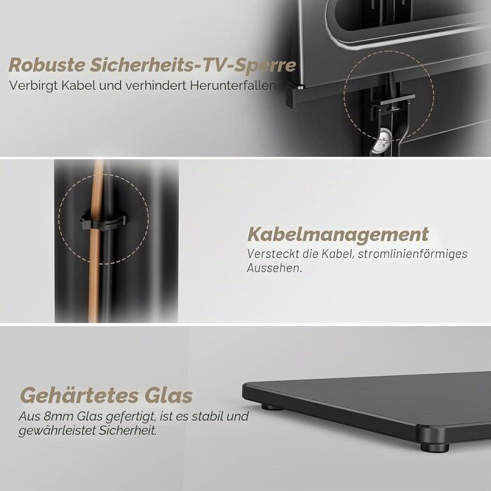 Universeller TV-Bodenständer, schwenkbar, 27-65 Zoll - 34% Rabatt