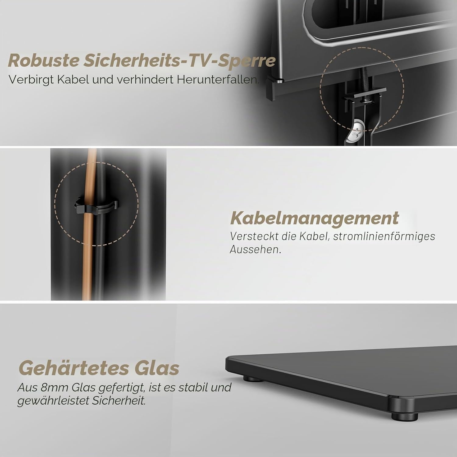 Universeller TV-Bodenständer, schwenkbar, 27-65 Zoll - 34% Rabatt