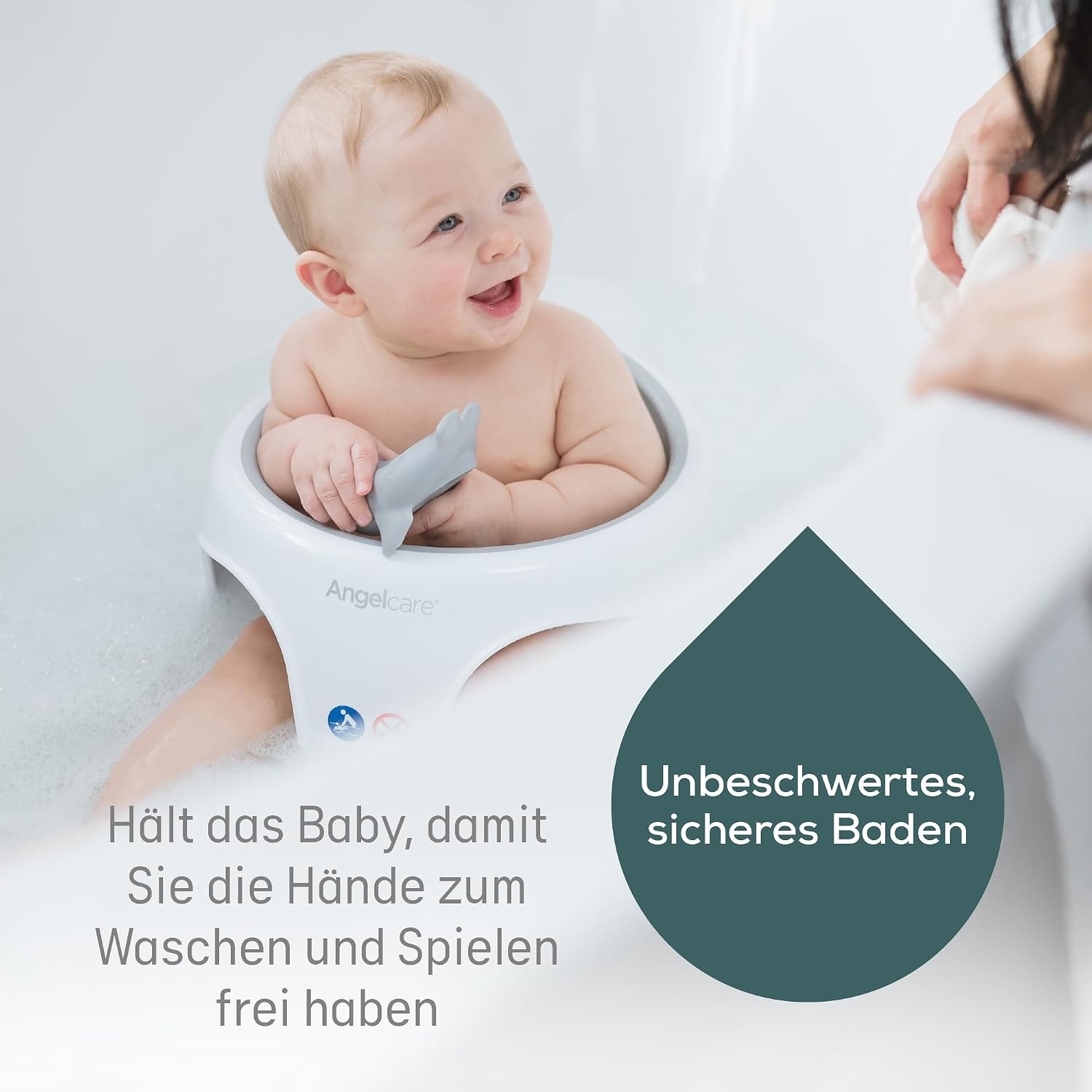 Amazon Ergonomischer Baby-Badesitz in Hellgrau - 31% Rabatt