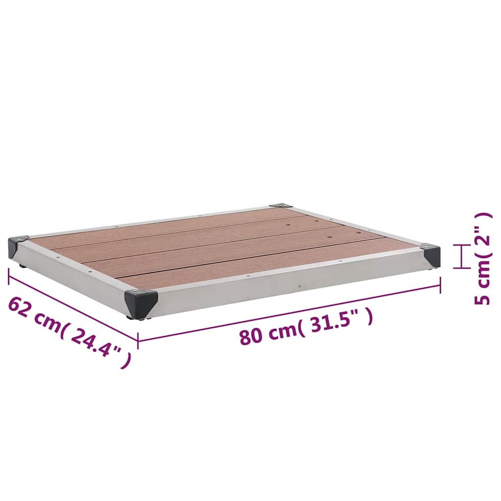 Vidaxl Außenduschen-Bodenplatte 80x62 cm WPC - 35% Rabatt