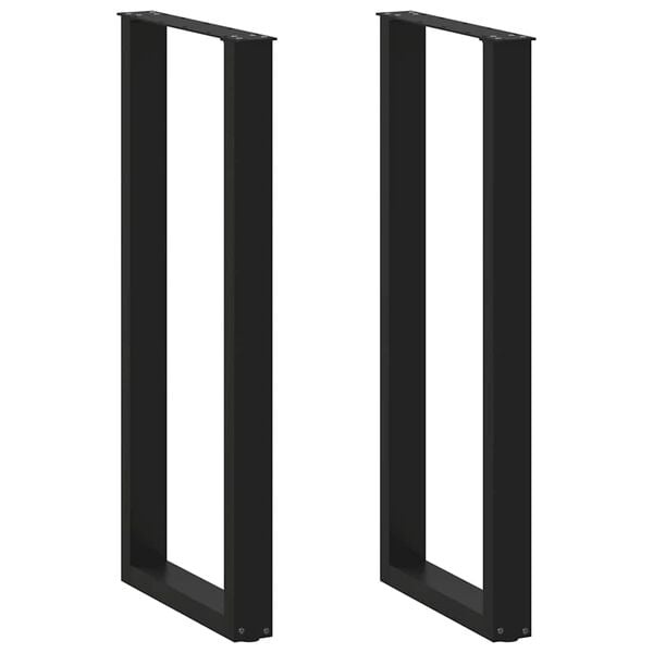 Vidaxl Bartischbeine 2er-Set U-Form 40x111cm Schwarz - 34% Rabatt