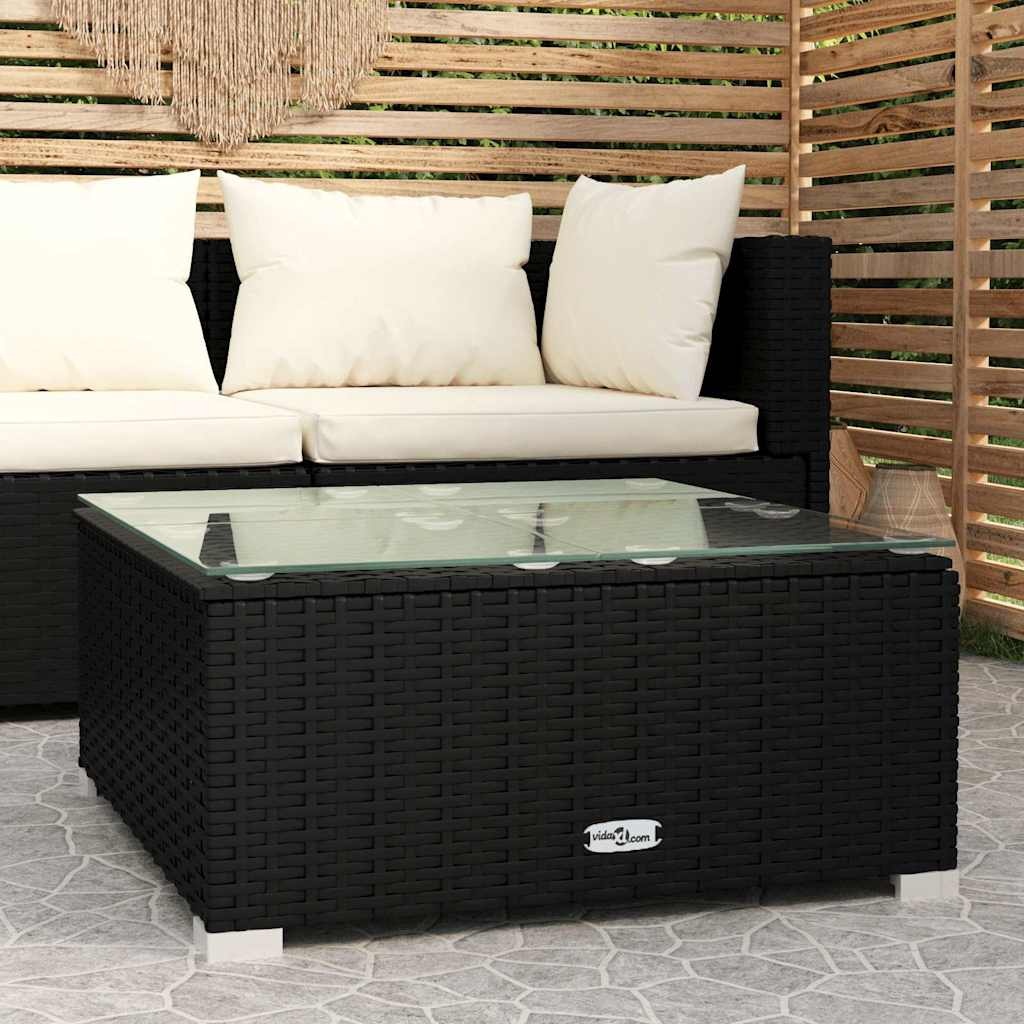 Vidaxl Gartentisch 60x60x30 cm Polyrattan Schwarz - 35% Rabatt