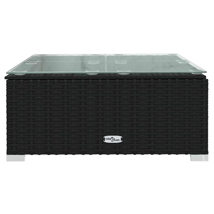 Vidaxl Gartentisch 60x60x30 cm Polyrattan Schwarz - 35% Rabatt