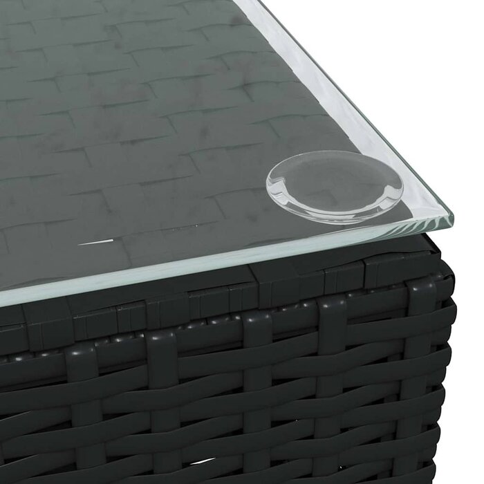 Vidaxl Gartentisch 60x60x30 cm Polyrattan Schwarz - 35% Rabatt