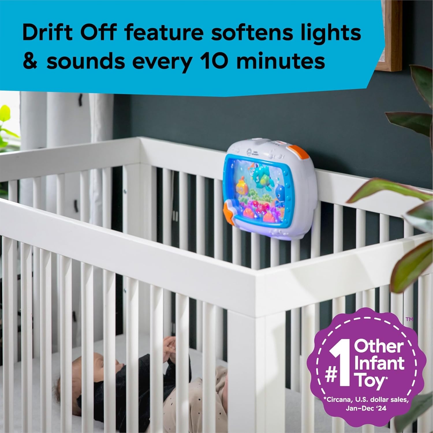 Baby-Einschlafhilfe mit Aquarium-Lichteffekten - 33% Rabatt