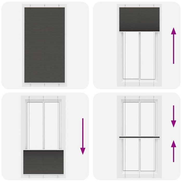Vidaxl Plissee-Rollo 110x200 cm Schwarz - 30% Rabatt