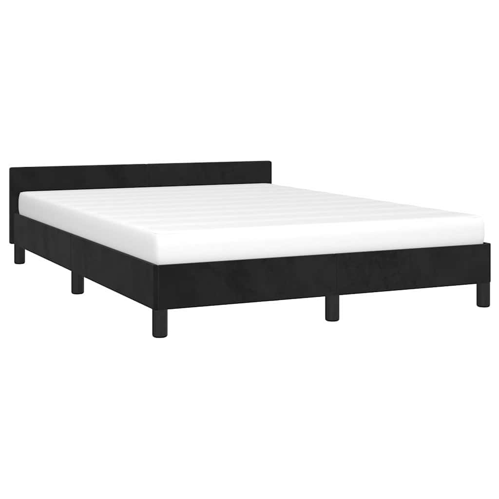 Vidaxl Bettgestell 140x200 cm aus schwarzem Samt - 34% Rabatt