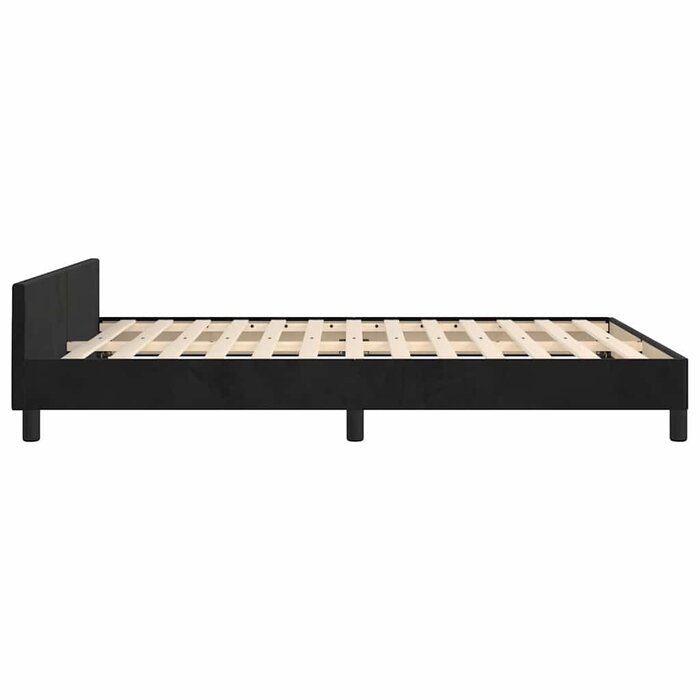 Vidaxl Bettgestell 140x200 cm aus schwarzem Samt - 34% Rabatt