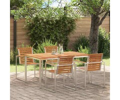 Vidaxl Gartentisch Teakholz & Edelstahl 150x90cm - 47% Rabatt