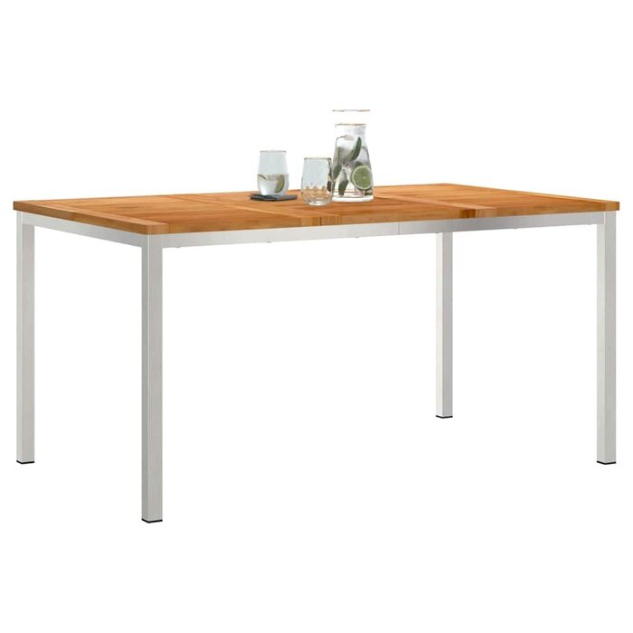 Vidaxl Gartentisch Teak & Edelstahl 150x90cm - 35% Rabatt