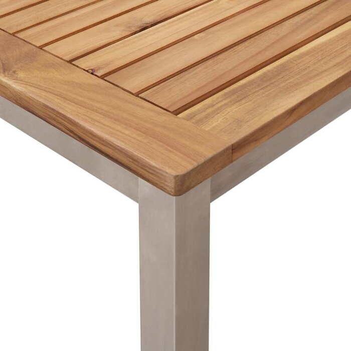 Vidaxl Gartentisch Teak & Edelstahl 150x90cm - 35% Rabatt